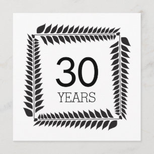 30th Wedding or Business Anniversary Invitation