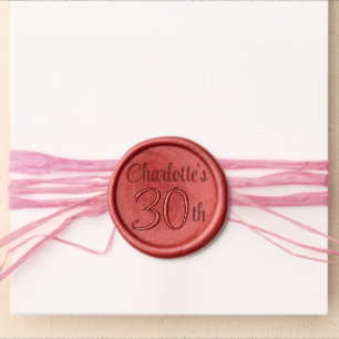30th Wine and dine birthday Wax Seal Sticker