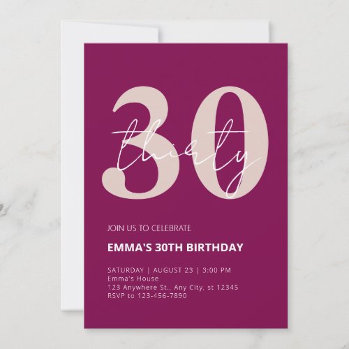 30th year celebration birthday