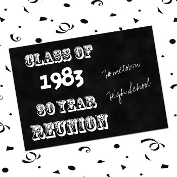 30th Year Class Reunion Vintage Style Invitation by henishouseofpaper at Zazzle