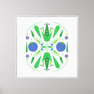 30x30 Guardian of the Blueberries Canvas Giclée Print