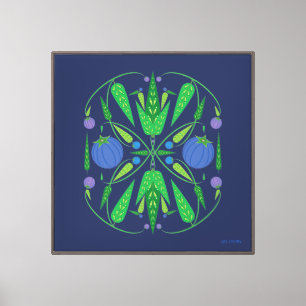 30x30 Guardian of the Blueberries Canvas Giclée Print