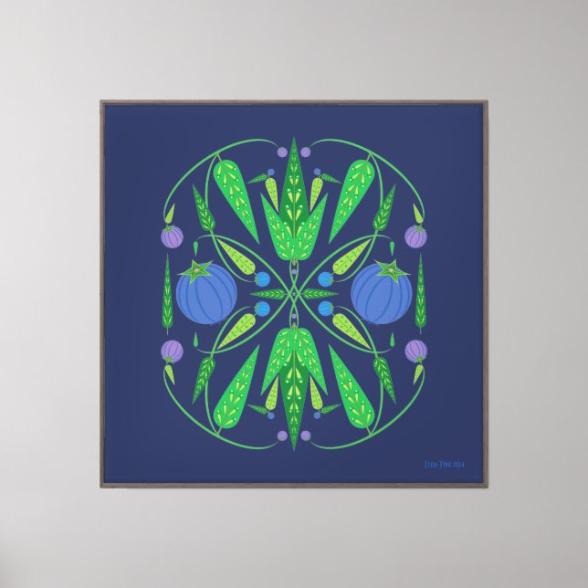 30x30 Guardian of the Blueberries Canvas Giclée Print (Front)