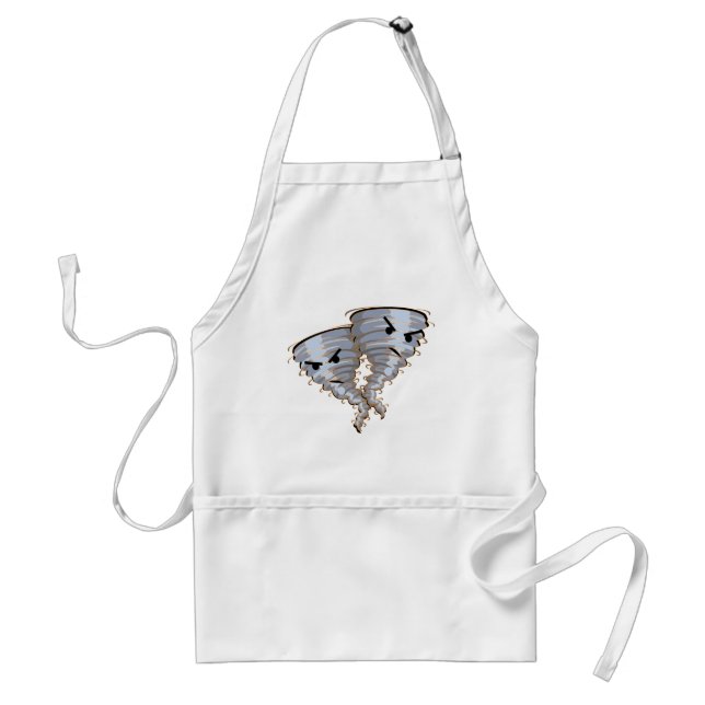 310431 ANGRY TORNADOS CARTOON FUNNY WEATHER GROUCH ADULT APRON (Front)