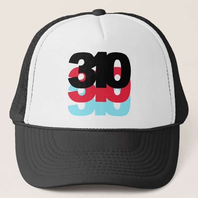 310 Area Code Trucker Hat (Front)
