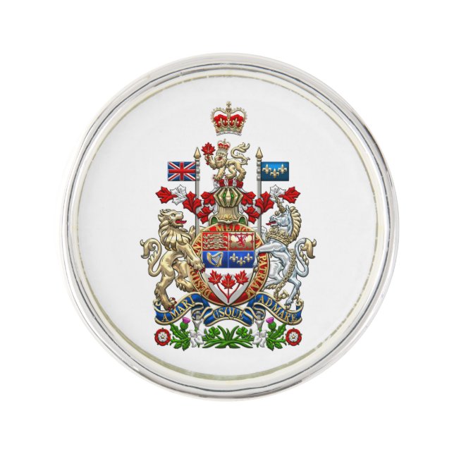 [310] Canada Coat of Arms [3D] Lapel Pin (Front)
