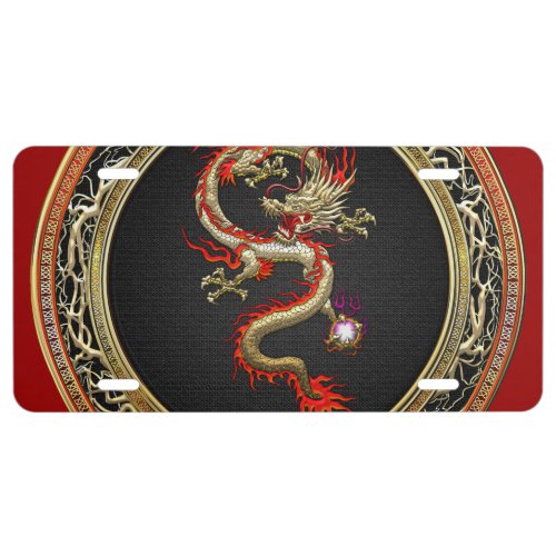 310 Golden Chinese Dragon Fucanglong License Plate