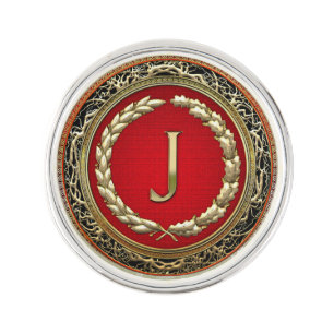 [310] “J” Gold Vintage Monogram Pin