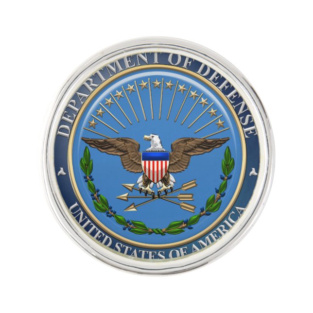 [310] U.S. Department of Defense (DOD) Emblem [3D] Pin (Front)