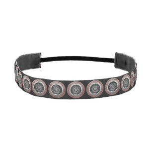 [310] Vegvisir - Viking Silver Magic Runic Compass Athletic Headband