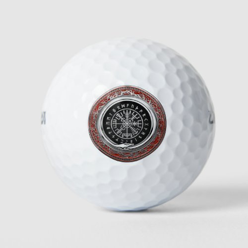 310 Vegvisir _ Viking Silver Magic Runic Compass Golf Balls