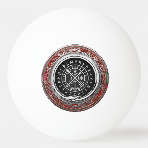 310 Vegvisir _ Viking Silver Magic Runic Compass Ping Pong Ball