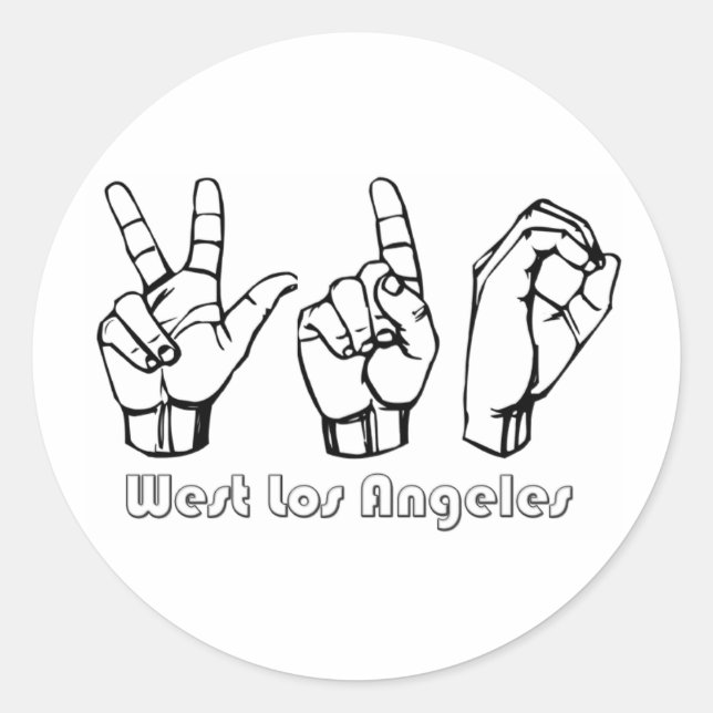 310- - West Los Angeles Classic Round Sticker (Front)