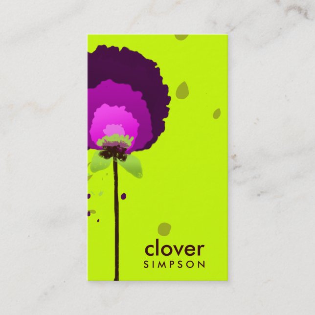 311-ALLURING PURPLE ALLIUM | NEON BUSINESS CARD (Front)