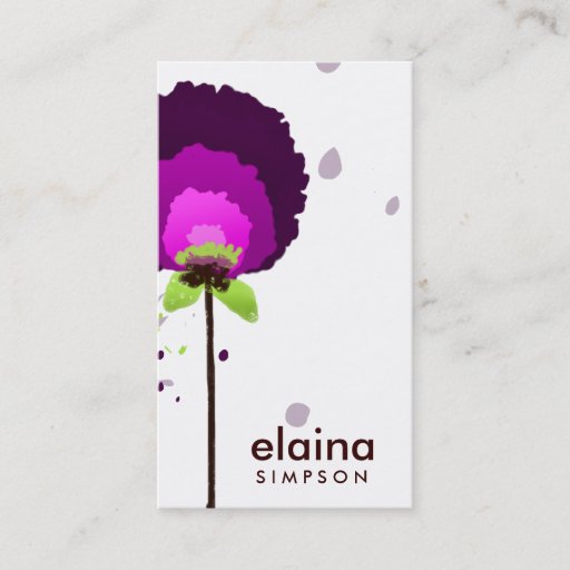 Customizable 311-ALLURING PURPLE ALLIUM | WHITE BUSINESS CARD TEMPLATE
