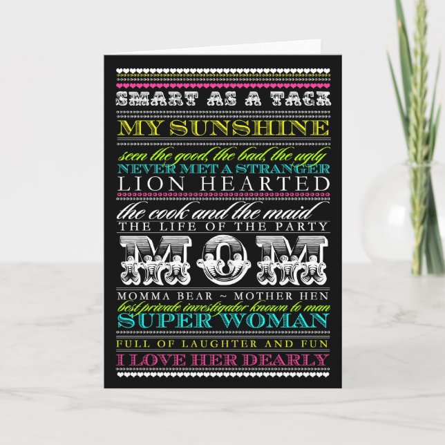 311 Amazing Mom Character Traits Mother's Day Card (Front)