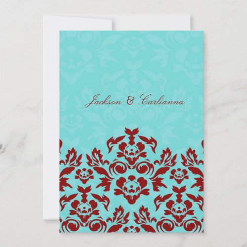 311 Aqua Blue Flame 5 x 7 Invite