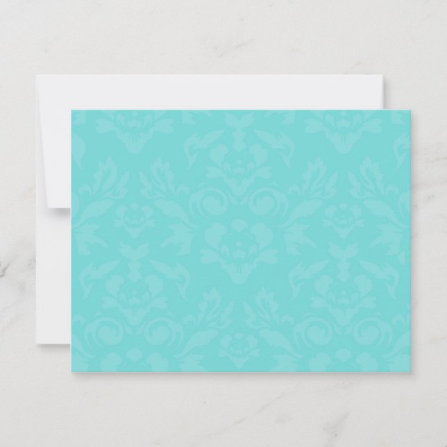 311-Aqua Blue Flame RSVP Card (Front)