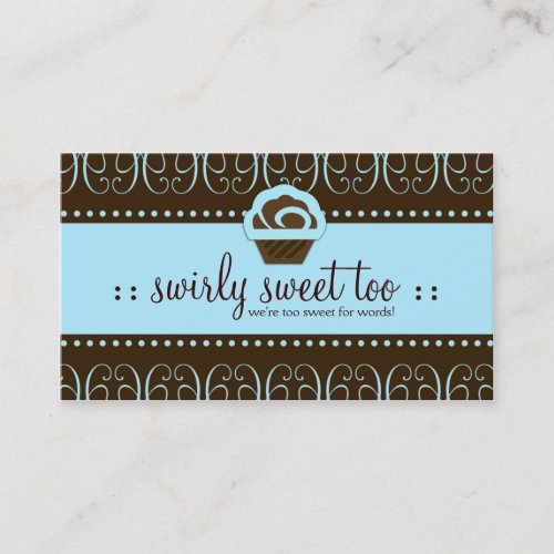 311 Baby Blue Swirly Sweet Business Card Templates