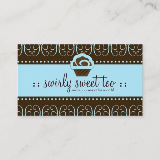 Customizable 311 Baby Blue Swirly Sweet Business Card Templates