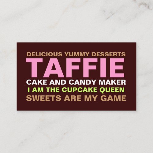 311 Baker / Desserts Business Card Templates