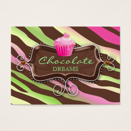 Customizable Bakery Gift Card Certificate Chocolate Cupcake Business Cards