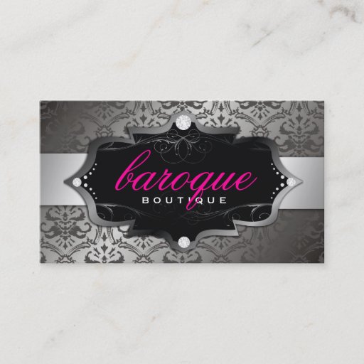 Customizable 311 Baroque Boutique Hot Pink Business Card