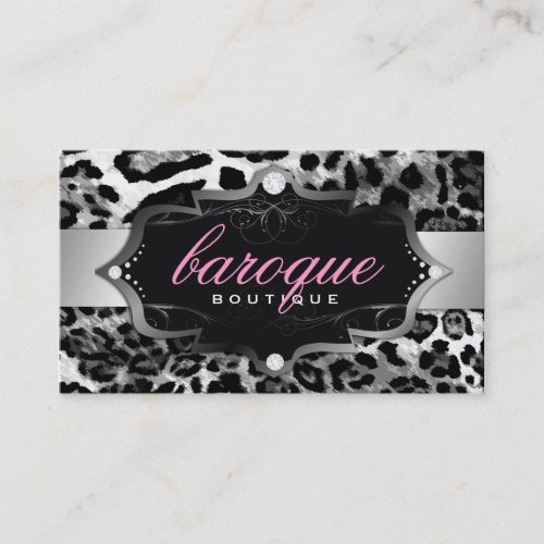 311 Baroque Boutique Leopard Business Card Templates
