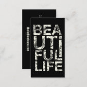 311 Beautiful Life Hibiscus Typography Business Card (Front/Back)