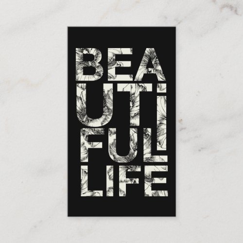311 Beautiful Life Hibiscus Typography Business Cards