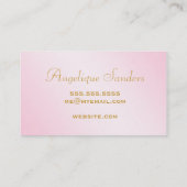 311 Bejeweled Cakes Pink Gold Damask Business Card (Back)