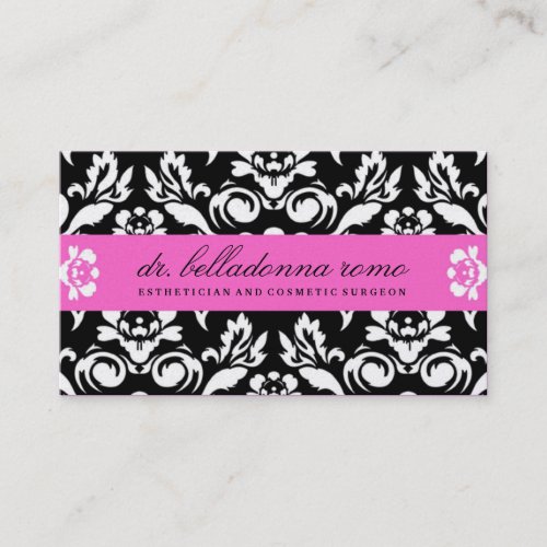 311 Belladonna Damask Golden Pink Business Cards