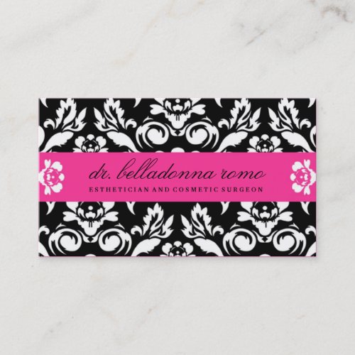 311 Belladonna Damask Hott Pink Business Cards