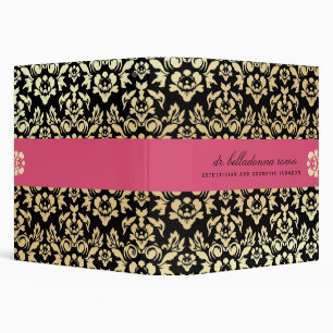 311 Belladonna Damask Pink 3 Ring Binder