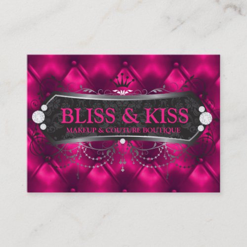 311 Black Bliss Blush Tuft Metallic Business Card Templates