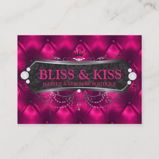 Customizable 311 Black Bliss Blush Tuft Metallic Business Card Templates
