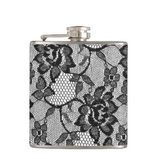311 Black Lace Girly Flask