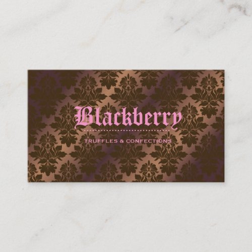 311- Blackberry "Pure" Chocolate Truffle Damask Business Card