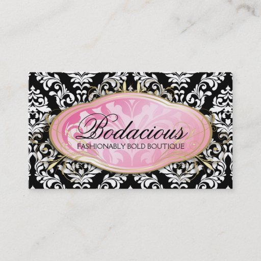 Customizable 311 Bodacious Boutique Black Business Cards