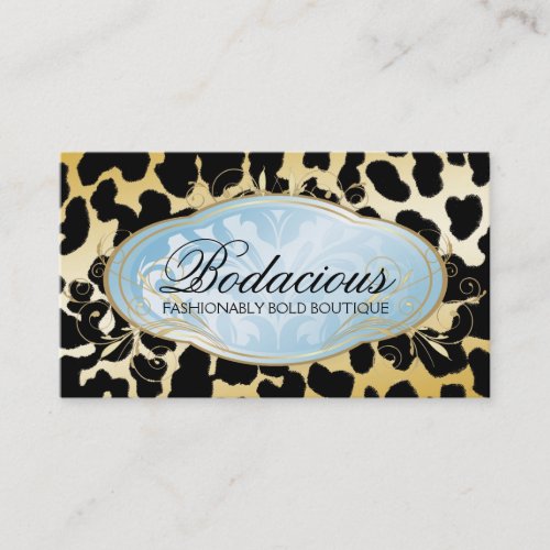 311 Bodacious Boutique Golden Leopard Spots Business Cards