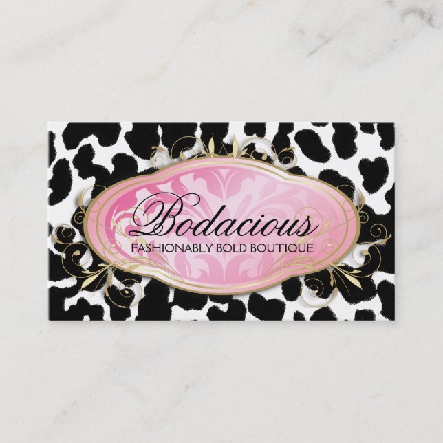 311 Bodacious Boutique Leopard Spots Business Card (Front)
