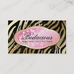 311 Bodacious Boutique Zebra Iridescent Pearl Business Card