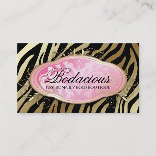 311 Bodacious Boutique Zebra Iridescent Pearl Business Card