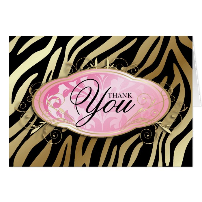 311 Bodacious Boutique Zebra Thank You Cards