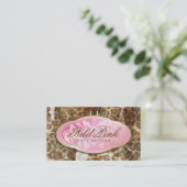 311 Bodacious Pink Rustic Leopard Business Card (Standing Front)