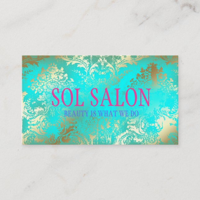 311 Boho Sol  Turquoise Spa, Salon or Boutique Business Card (Front)