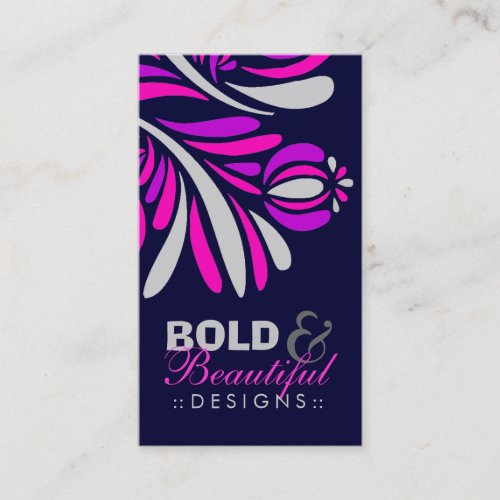 311-BOLD &amp; BEAUTIFUL NAVY BUSINESS CARD
