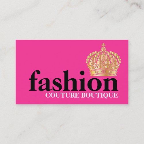 311 Bold Fashion Boutique Tiara Business Card Templates