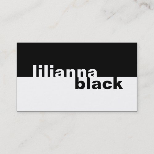 311-Boldly Simplistic | Black Business Card