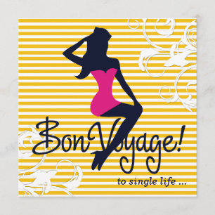 311 Bombshell Silhouette Nautical Theme Lingerie Invitation